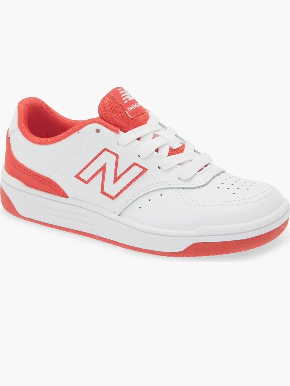 New Balance Kids' White & Red Athletic Sneakers - Size 3